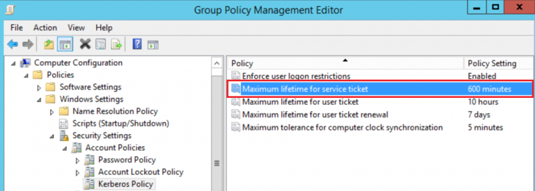 Kerberos windows server 2016 настройка
